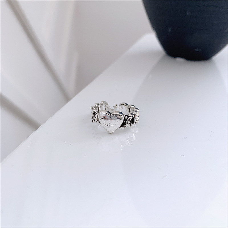 Love Couple Ring Double Cross Refers To Metal Bright Silver display picture 4