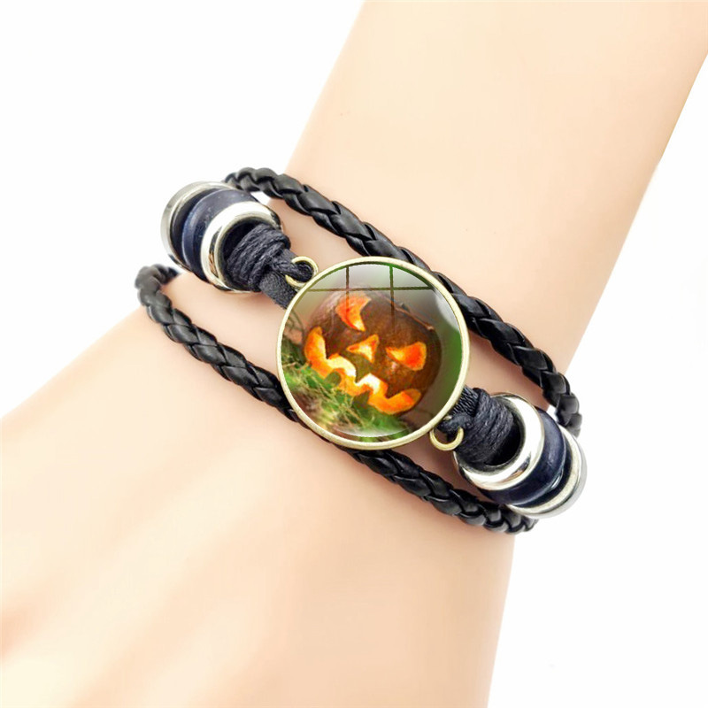 New Halloween Accessories Halloween Time Gems Vintage Bronze Braided Bracelet_voghion.com