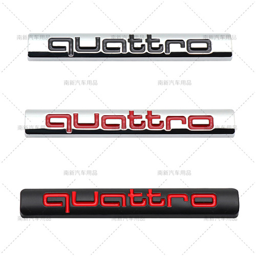 quattro sticker suitable for Audi A4 LA3 A5 A7 A6L Q3 Q5 Q7 car emblems 4WD rear modification sticker