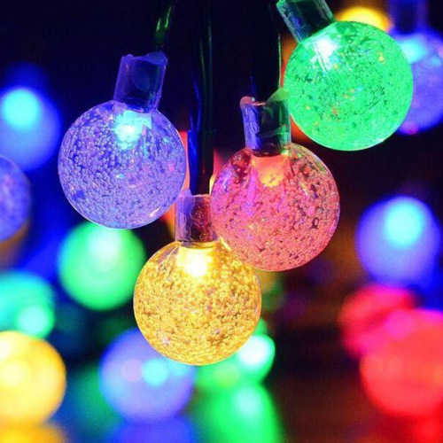 Cross-border solar bubble ball light string outdoor water drop ball Christmas lights courtyard holiday decoration light string