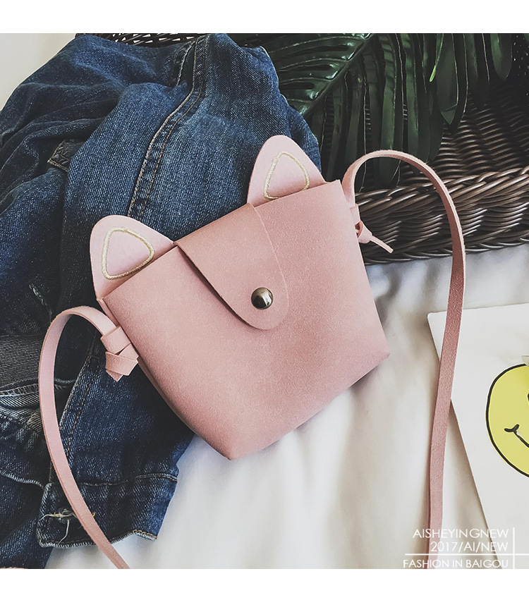 172g Weight Polyester Lining Material Zipper Closure Type Single Shoulder Strap Strap Type Crossbody Bag Bags Type Daily, Shopping Occasion Pu Leather Material Cat, Solid Color Pattern All Seasons Season Kid'S Gender Cute Style Square Shape Kid'S Pu Leather Cat Solid Color Cute Square Zipper Crossbody Bag 7