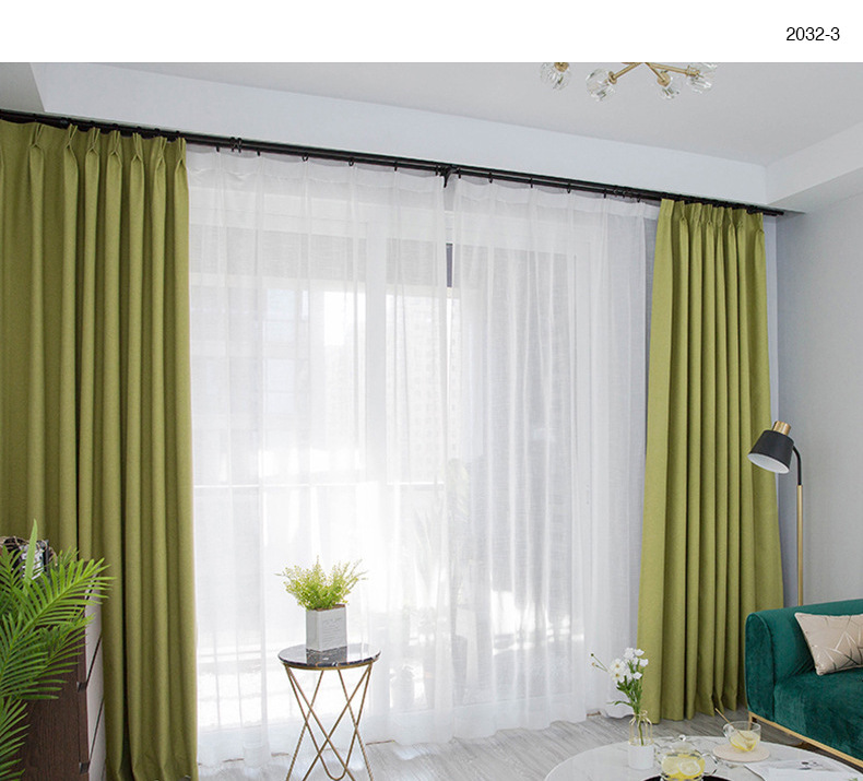 I Jianmei/modern home theater photography jacquard mixed color opaque curtain Villa living room finished products Foreign Trade supermarket