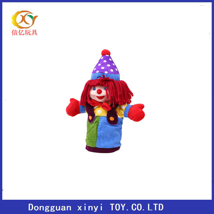 Dongguan Customized Cute Clown Plush Hand Puppet Circus Event Performance Props Customized According to Drawings Dongguan Customized Cute Clown Plush Hand Puppet Circus Event Performance Props Customized According to Drawings