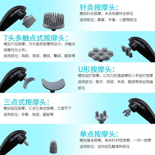 Cross-border dolphin massager household electric hand-held back thumping stick waist back shoulder neck full body percussion massager wholesale
