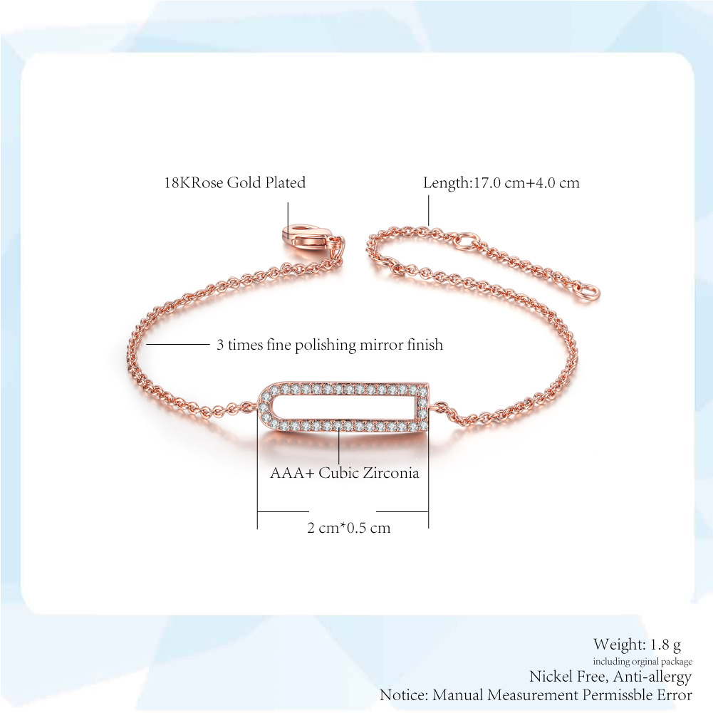 Fashion Heart Shape Bow Knot Copper Plating Zircon Bracelets 1 Piece