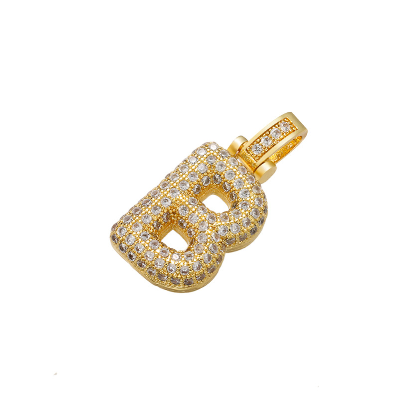 6g Weight Pendant Jewelry Making Type Zircon Inlay Material DIY Jewelry Accessories Classification 1 Piece Quantity Copper Material Letter Pattern All Seasons Season Polished Finish Plating Design Hip-Hop Style White, Gold Color 1 Piece Copper Zircon Bubble Letter Polished Pendant DIY Jewelry Accessories 1