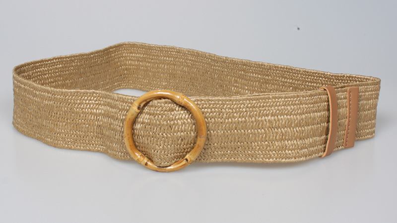 Ceinture Élastique Tissée Élastique À Boucle Ronde En Bambou De Style Ethnique display picture 5