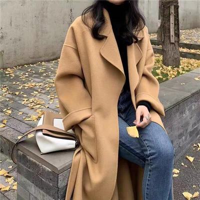 [Market Net Red Two-sided wool Fur 229 ]new pattern Korean Edition Easy atmosphere Two-sided Cashmere coat