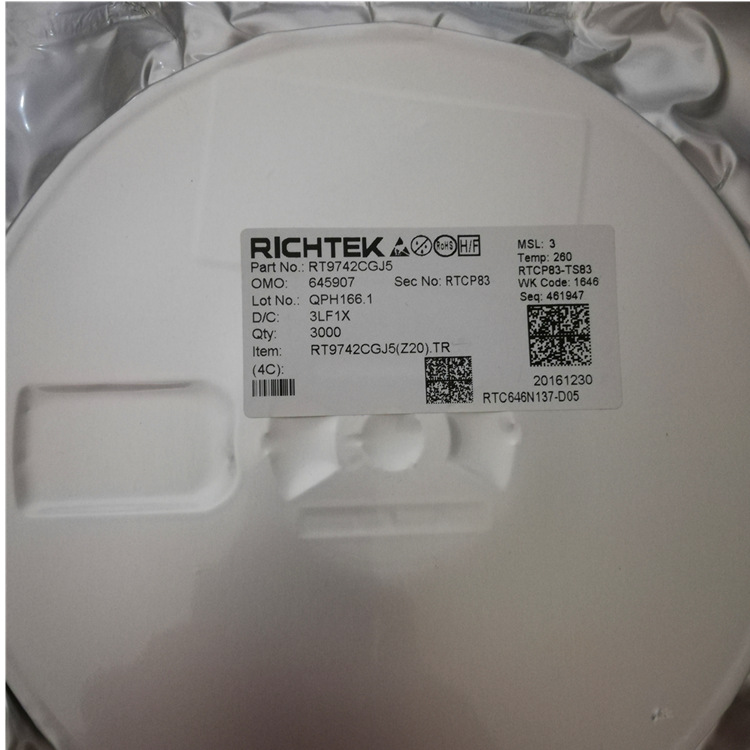 RT9740AGQW代理RICHTEK/立錡 超低RON的双通道负载开关 可出样品