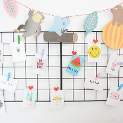 ins網格卡片照片牆小卡片迷你簡約雙面卡拍照道具小卡片拍照道具