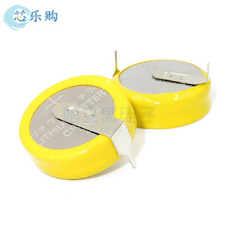 CR2032双层带脚电池 两颗串联 6V 直插卧式 脚距20.5mm  纽扣电池