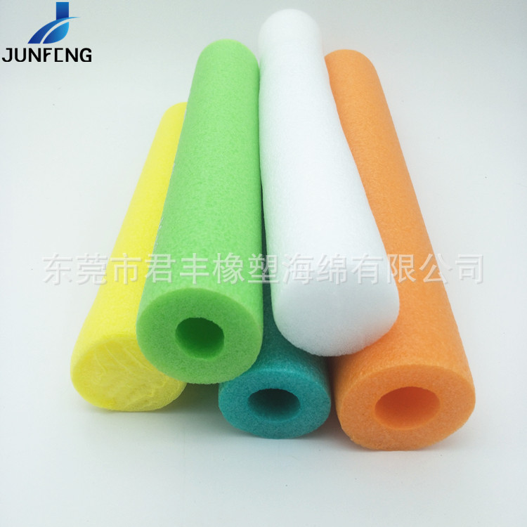 生产高密度epe珍珠棉空心圆管30*40*1000mm壁厚灯管水管套