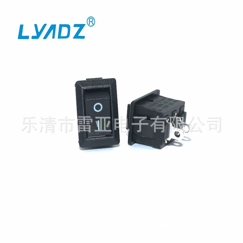 供应小型船形开关 工艺礼品LED灭蚊小风扇灯电源开关 10*15黑色2P