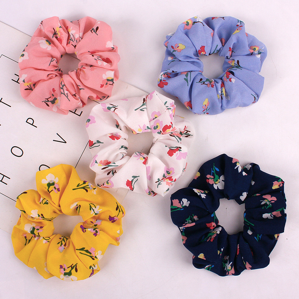 Fashion Ditsy Floral Cloth Printing Hair Tie 1 Piece display picture 2