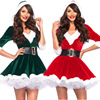 Dress Santa Claus Christmas tree play V-neck dress