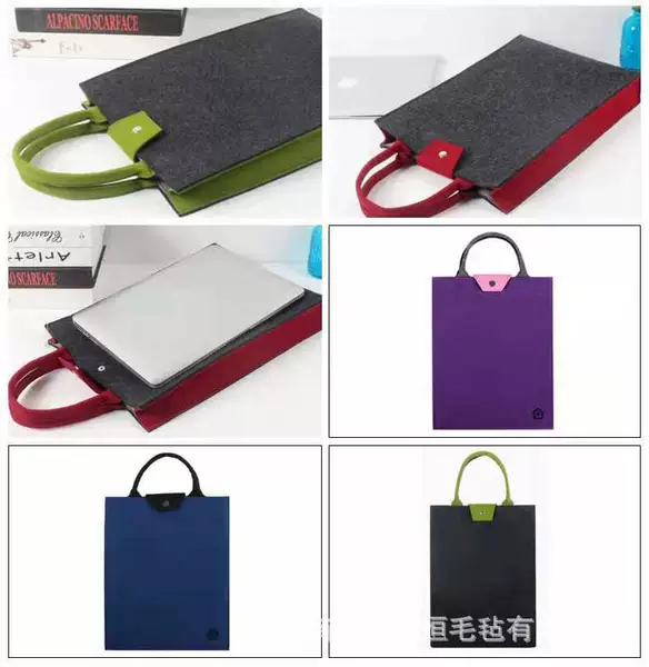 Felt Tote Bag, Tablet Handbag, Document Bag, File Bag, Student Hand-Carrying Tutoring Bag, Vertical Waterproof Style