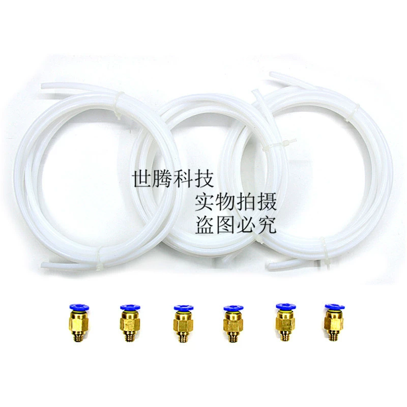 Аксессуары для 3D-принтеров Тефлоновая трубка белая трубка из ПТФЭ дистанционная трубка для подачи сопла с комплектом PC4-M6