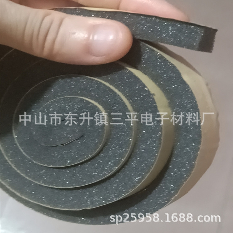 黑色海绵单面胶门窗防撞密封隔音泡沫防震缓冲条 厂家直销