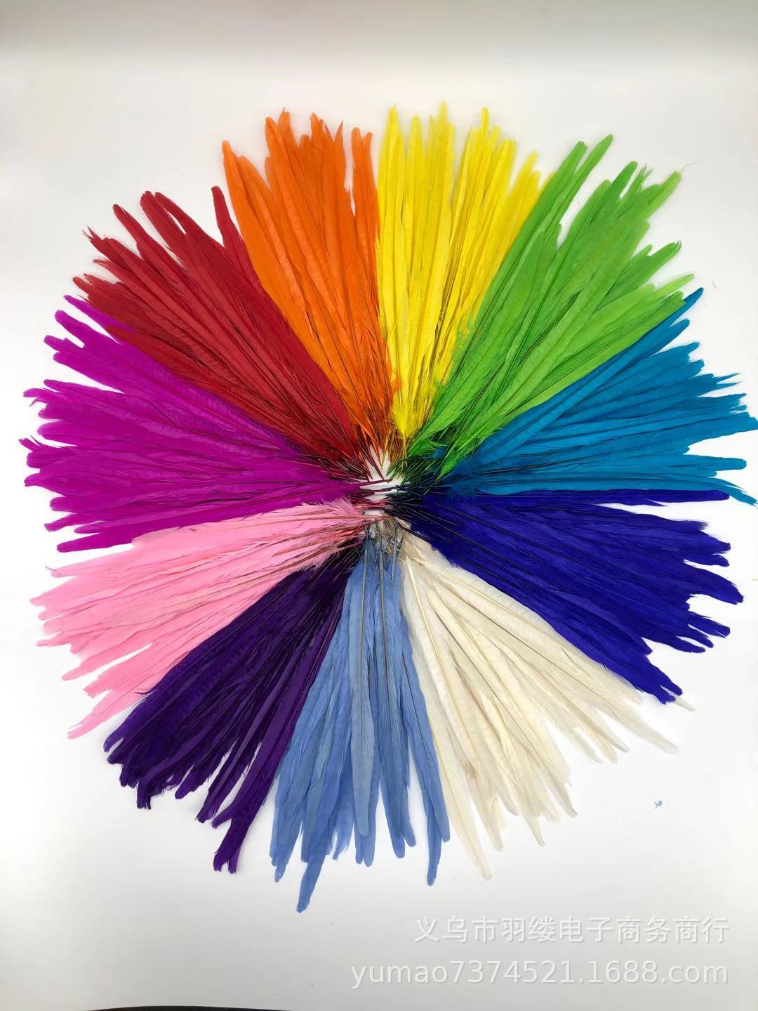 现货供应现货母山鸡尾脱色25-30CM羽毛11色|ms