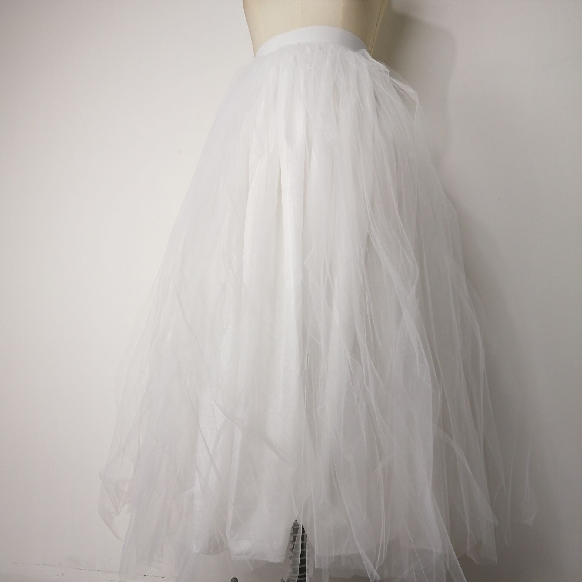 High-Waisted Mesh Tutu Skirt for Adults, Long Fishtail Skirt for Women, Ladytulleskirt, Elegant and Graceful