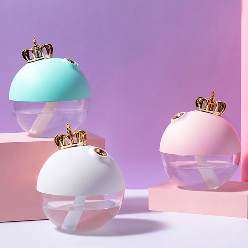 2020新款創(chuàng)意禮品皇冠加濕器 usb家用桌面補水空氣霧化加濕器現(xiàn)貨