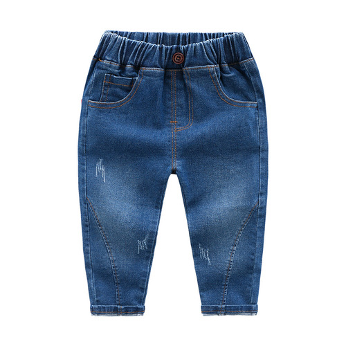 Children's trousers spring new style dark jeans for students, children's trousers, boys' clothing, small and medium-sized children's trousers