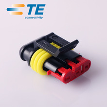 6mm間距3pin防水接插件泰科電源連接器單排護套端子線束282087-1