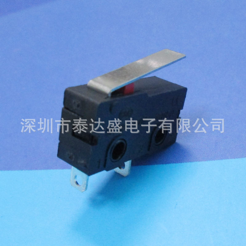 5A大电流耐高温轻触开关 外形10*20直柄两脚常开限位开关KW12-B-1