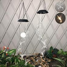 太阳能花园家居装饰挂件亚力克大蜂鸟LED灯太阳能灯串微景观