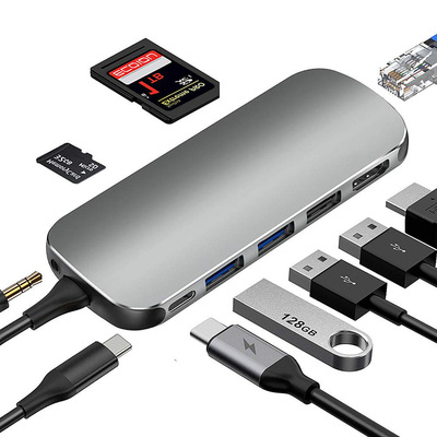 Type-c USB-C Apple surface hub HDMI VGA Gigabit Ethernet ports 9-in-1 Docking