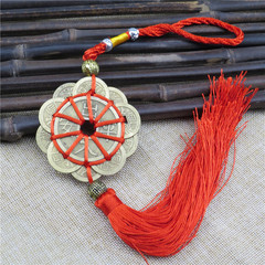 Wholesale Alloy Plum Blossom Ten Emperor Copper Coin Pendant Car Charm, High-Grade Peacekeeping Copper Coin Car Decoration Gift