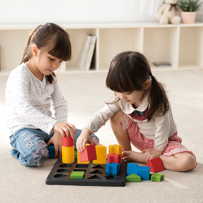 Taiwan weplay Graphic Color Cognitive Educational Toys Set Up Color Logic Block Building Blocks