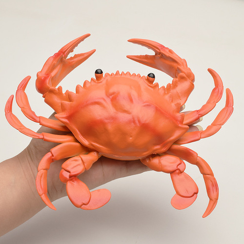 Simulated large crab soft plastic marine animal model simulated crab pinching and screaming children's science and education cognitive scene props