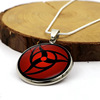 Naruto, accessory, glossy fashionable necklace, pendant, with gem