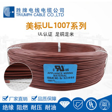 美标UL1007电子线 22AWG 0.35平方单芯多股 库存现货  颜色多