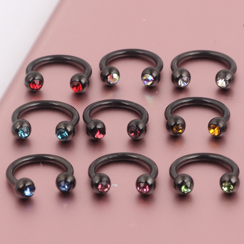 Pointed titanium steel lip stud product view