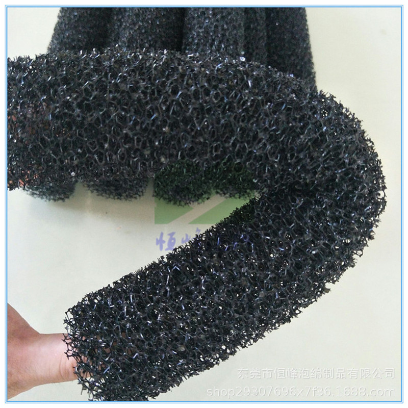 网状聚氨酯过滤海绵管长150mm  泳池排水管填塞吸附去味过滤管棒
