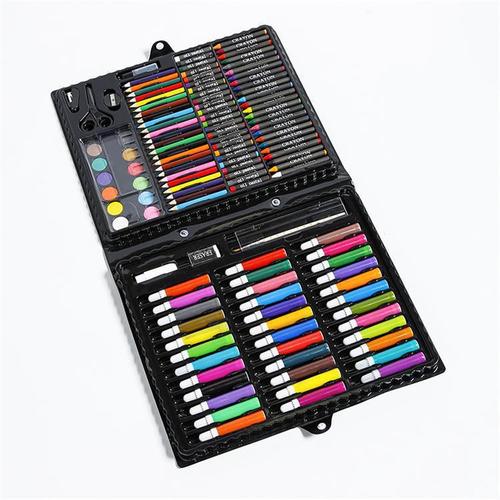 150-Piece Stationery Set: Watercolor Pen Set, Painting Set, Crayons & Colored Pencils – Kids' Art Supplies