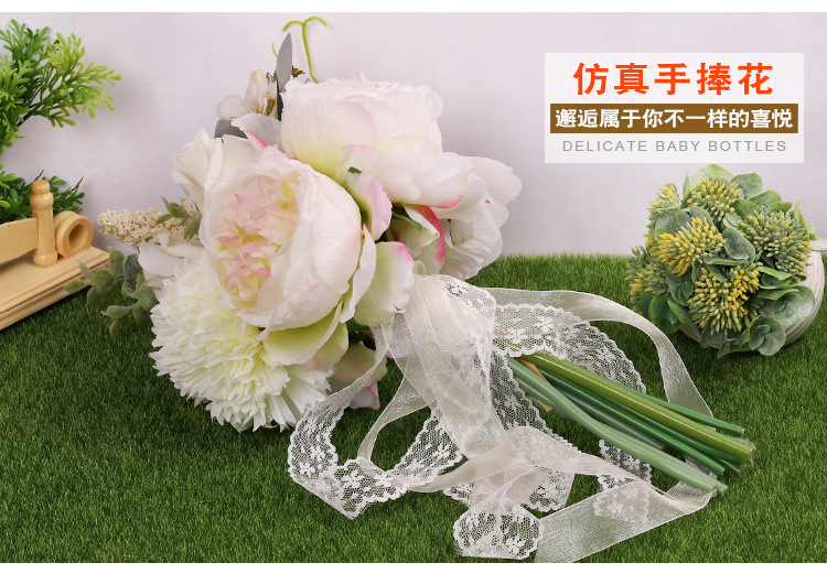 European and American creative wedding bouquets in outdoor style, realistic wedding bouquets for brides, wholesale of wedding supplies detail image 4