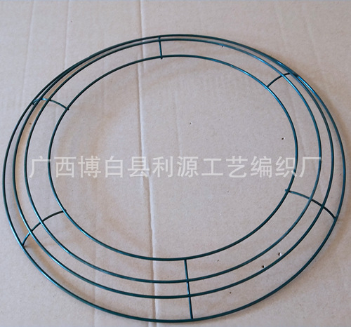 Iron wire Christmas Garland home decoration iron Garland succulent iron flower arrangement ring iron hanging Garland circle