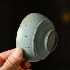 Rock clay retro ceramic tea cup master cup handmade single cup tea tasting cup personal cup bubble coarse pottery tea cup ceramic cup
