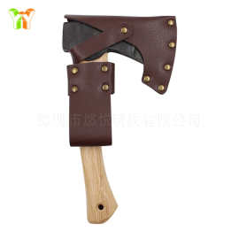 跨境热卖牛皮斧头皮套 户外野营斧刃部保护套 战地斧刀套