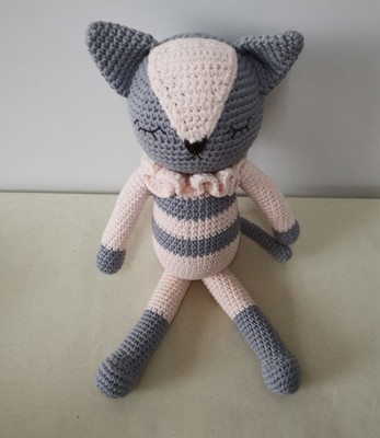 INS爆款超大纯手工编织卡通动物儿童玩偶针织宝宝婴儿陪睡玩具