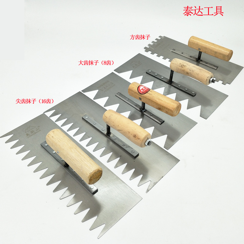 Manufactor Supplying Trowel Sharp-toothed plastering knife Square toothed plaster Square toothed plastering knife Toothed push knife