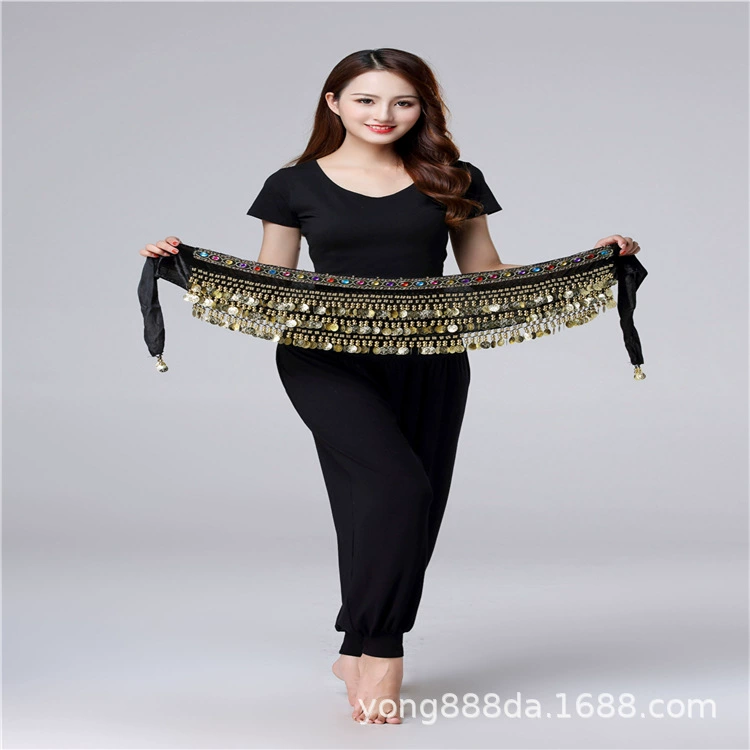 Б Belly dance талия цепь с одним бриллиантом,chain взрослый сценическое выступление начинающий практикующий висит монета талия цепь