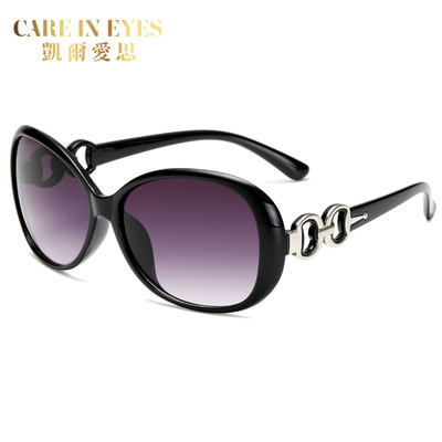 凯尔爱思双环品质款太阳镜欧美时尚大框女士太阳眼镜潮流街拍墨镜