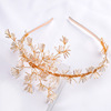 Hair accessory, crystal for bride, woven headband handmade, flowered, wholesale