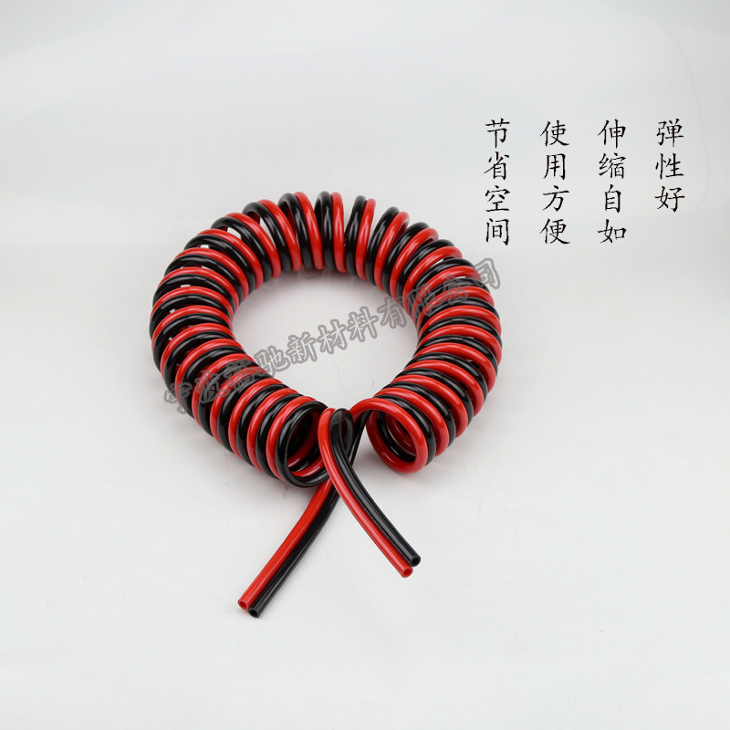 双排螺旋风管TPU弹簧软管空压机气泵高压伸缩软管规格尺寸可定制
