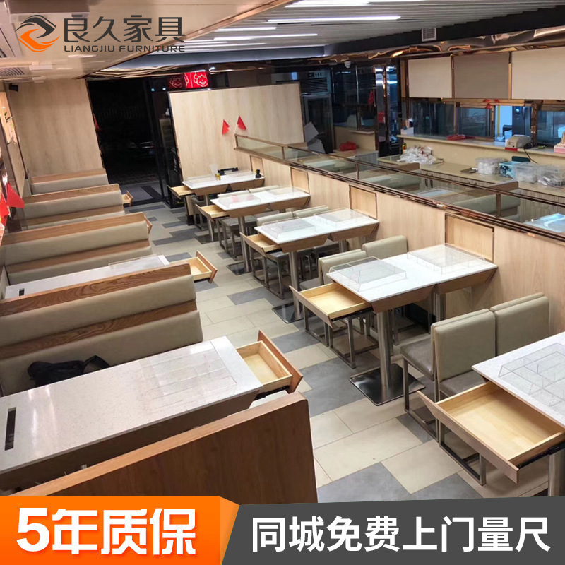 定制茶餐廳抽屜卡座沙發港式西餐奶茶咖啡店靠牆儲物梳化桌椅組合