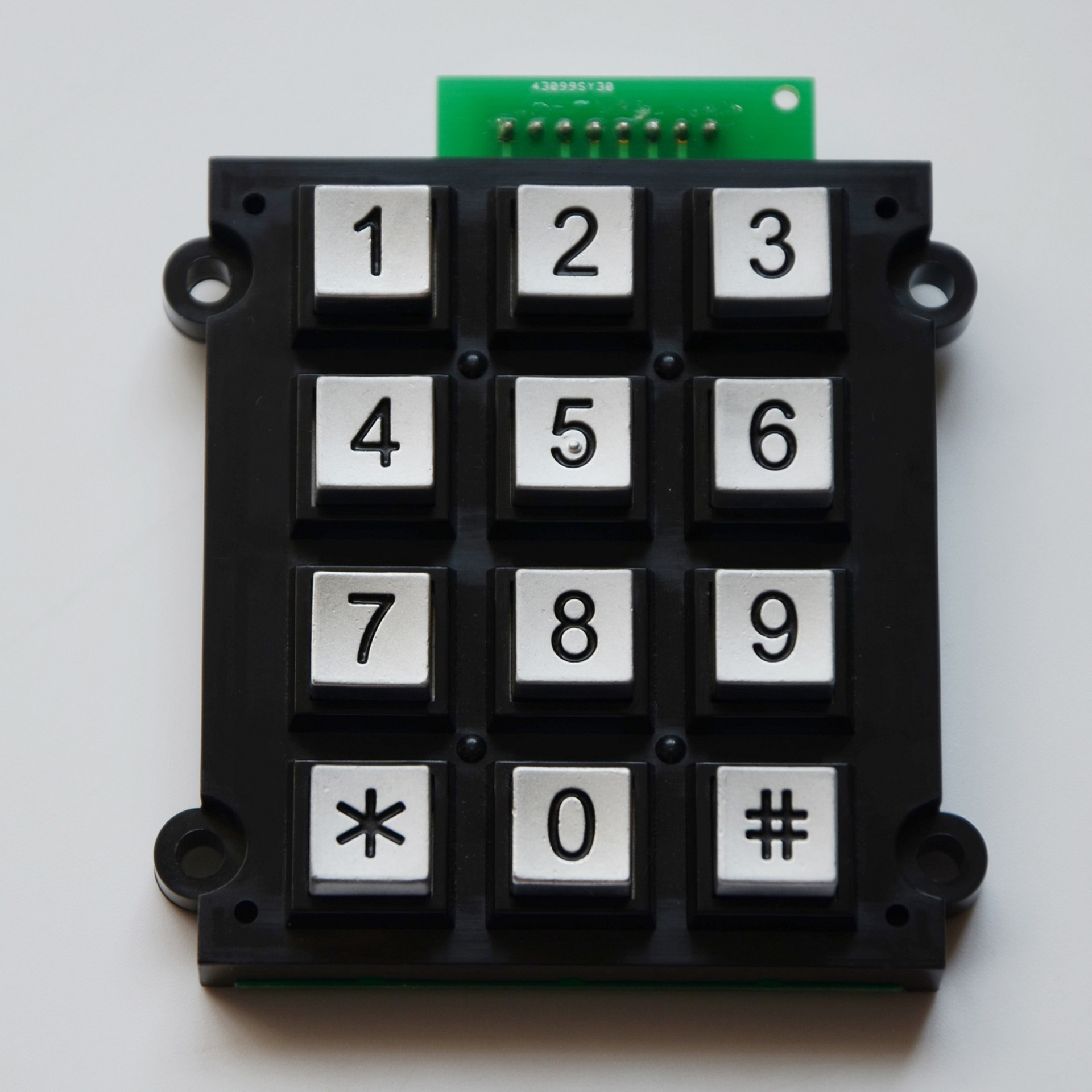 12 자리 아연 합금 공중 전화 디지털 키보드 암호 잠금 매트릭스 산업 장비 금속 디지털 키